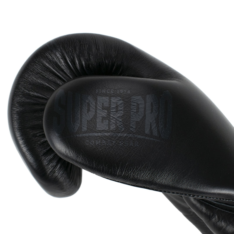 Super Pro Combat Gear Legend Lederen (kick)bokshandschoenen Zwart