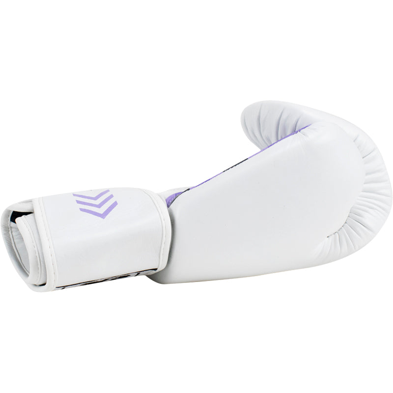 Super Pro Combat Gear (kick)Bokshandschoenen Leder No Mercy Wit/Paars/Zilver