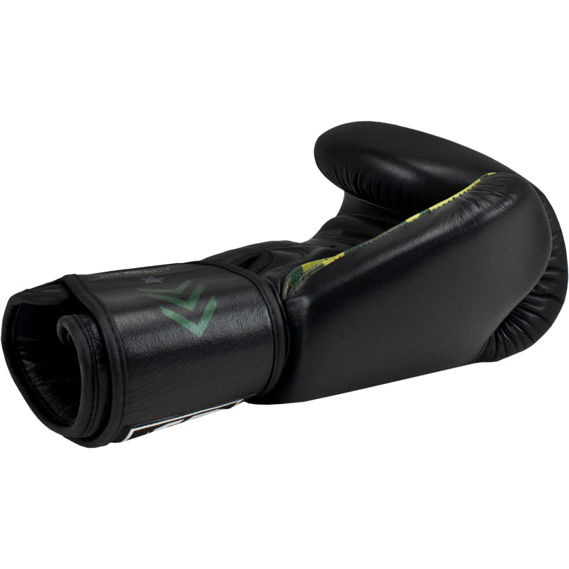 Super Pro Combat Gear (kick)Bokshandschoenen Leder No Mercy Zwart/Groen/Zilver