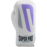 Super Pro Combat Gear (kick)Bokshandschoenen PU No Mercy Wit/Paars/Zilver