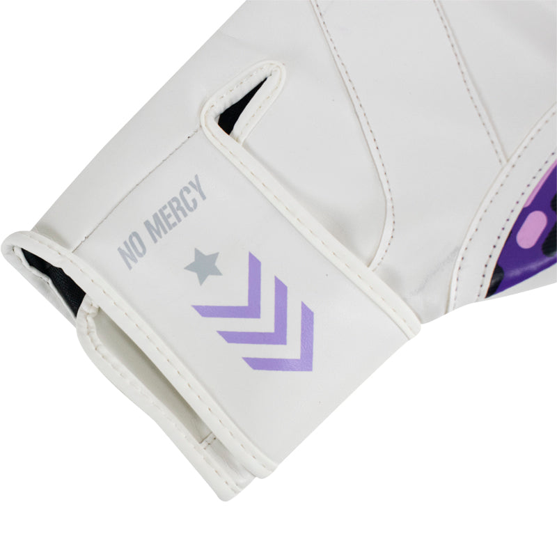 Super Pro Combat Gear (kick)Bokshandschoenen PU No Mercy Wit/Paars/Zilver