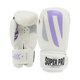 Super Pro Combat Gear (kick)Bokshandschoenen Kids No Mercy Wit/Paars/Zilver