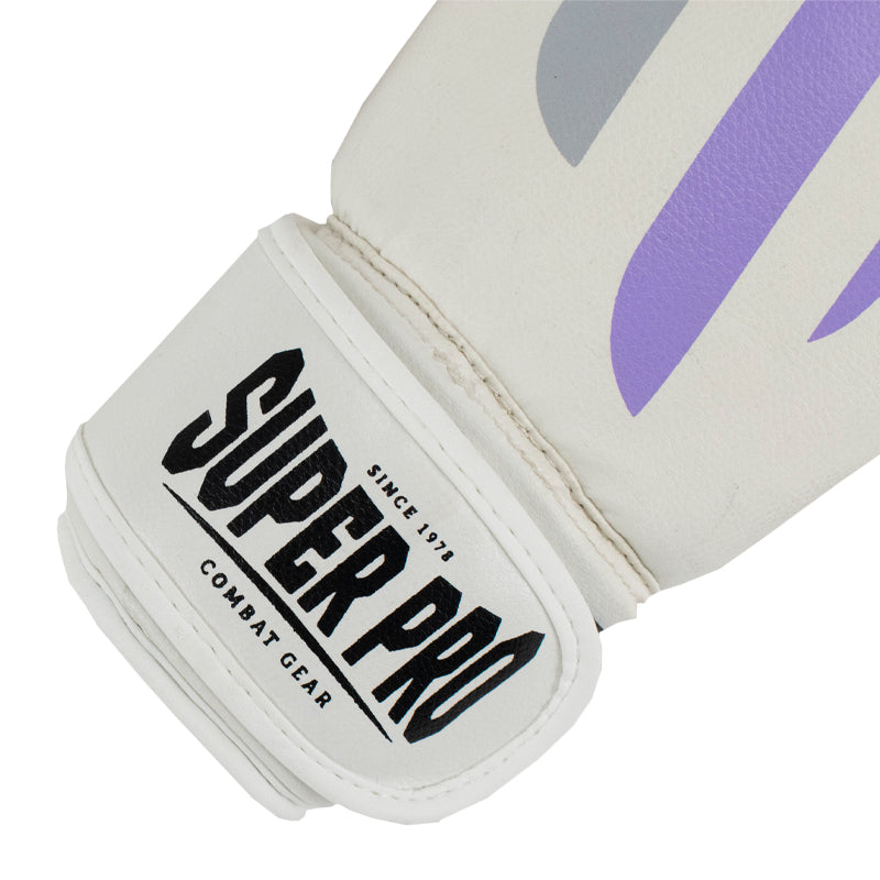 Super Pro Combat Gear (kick)Bokshandschoenen Kids No Mercy Wit/Paars/Zilver