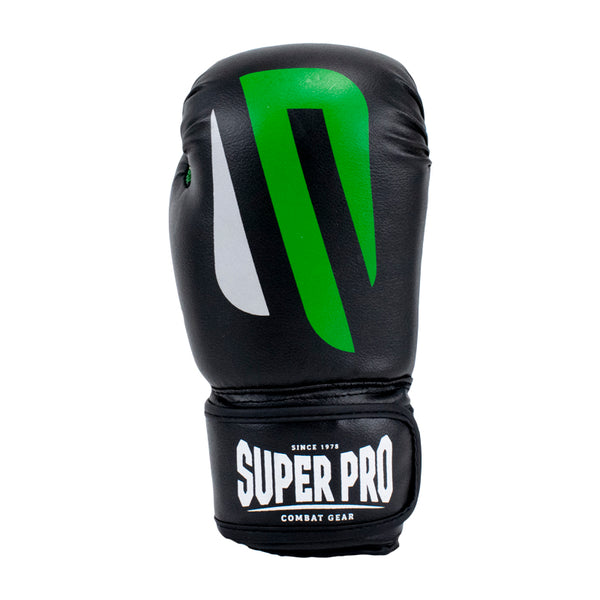 Super Pro Combat Gear (kick)Bokshandschoenen Kids No Mercy Zwart/Groen/Zilver