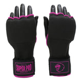 Super Pro Combat Gear Binnenhandschoenen Met Bandage Zwart/Roze