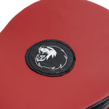 Super Pro Lederen Gebogen Hook and Jab Pad Zwart/Rood