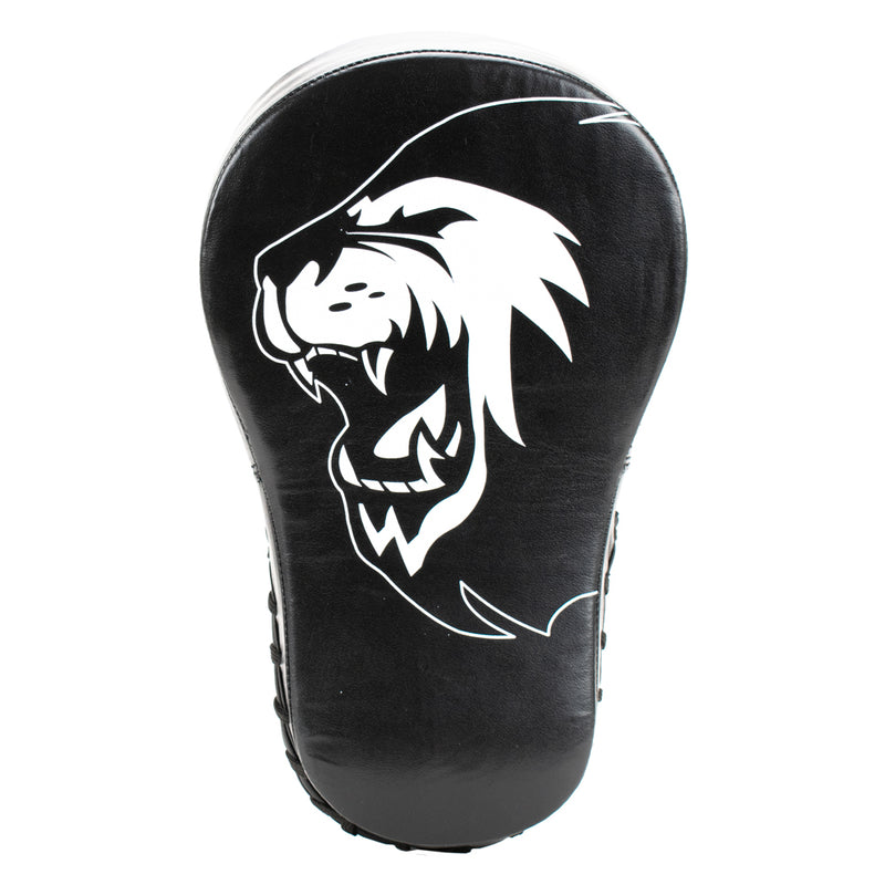 Super Pro Combat Gear Handmitts Long Curved Leder Zwart/Wit