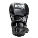 Super Pro Combat Gear Handmitts Long Curved Leder Zwart/Wit