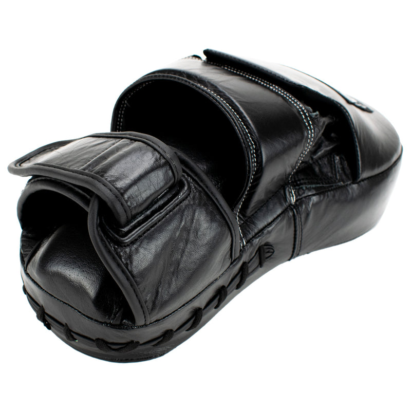 Super Pro Combat Gear Handmitts Long Curved Leder Zwart/Wit