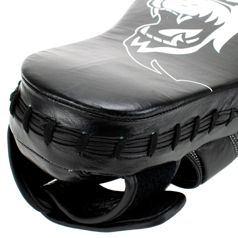Super Pro Combat Gear Handmitts Long Curved Leder Zwart/Wit