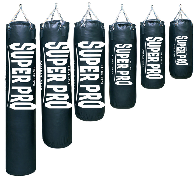 Super Pro Combat Gear Pro Luxury Bokszak PU Vertical Logo Zwart