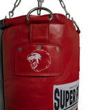 Super Pro Leather Punch Bag Split Zwart/Rood
