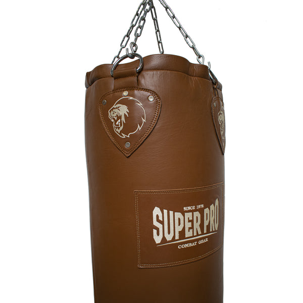 Super Pro Leather Punch Bag Classic Bruin 122x40 cm