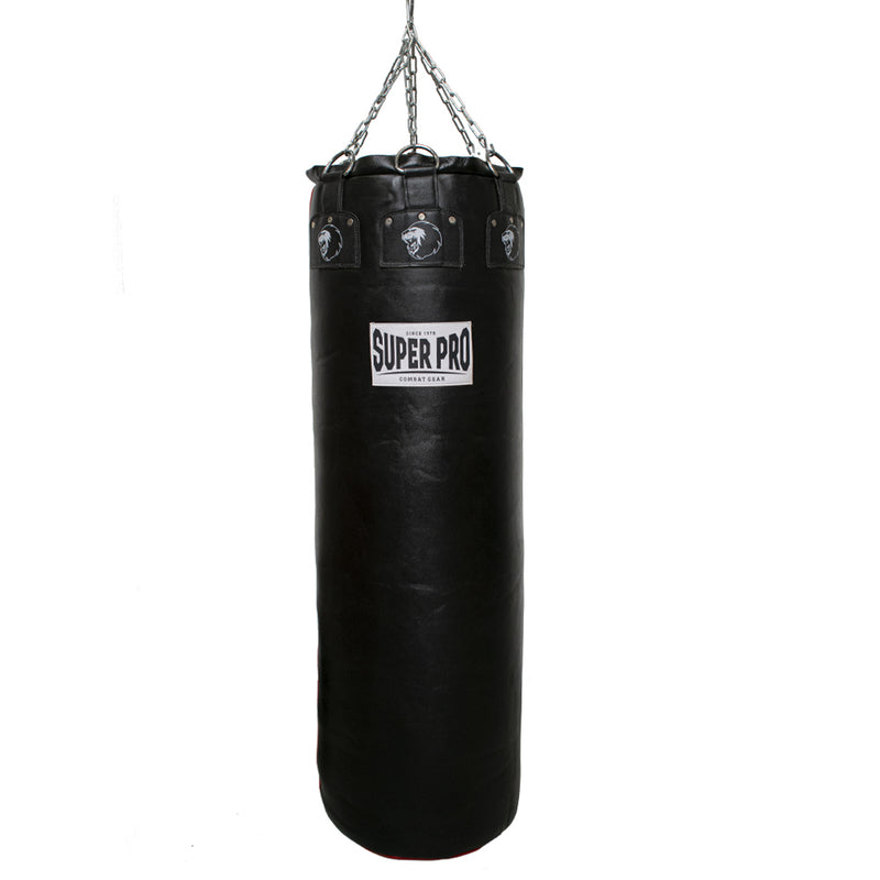 Super Pro Leather Punch Bag Gigantor Zwart/Rood 138x42 cm