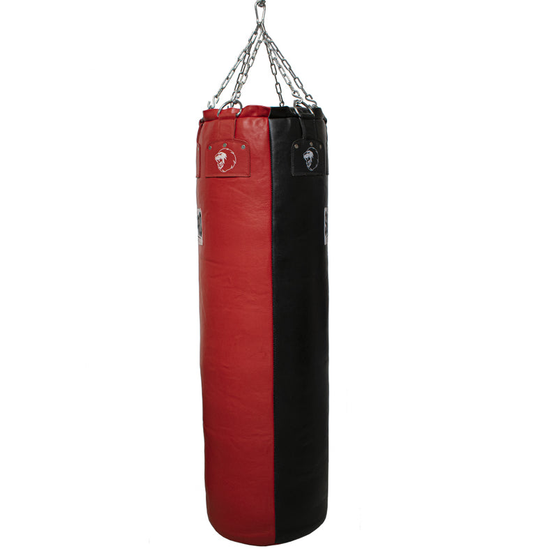 Super Pro Leather Punch Bag Gigantor Zwart/Rood 138x42 cm