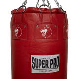 Super Pro Leather Punch Bag Gigantor Zwart/Rood 138x42 cm