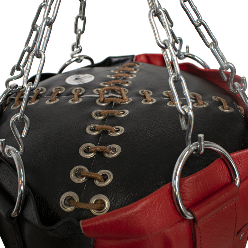 Super Pro Leather Punch Bag Gigantor Zwart/Rood 138x42 cm