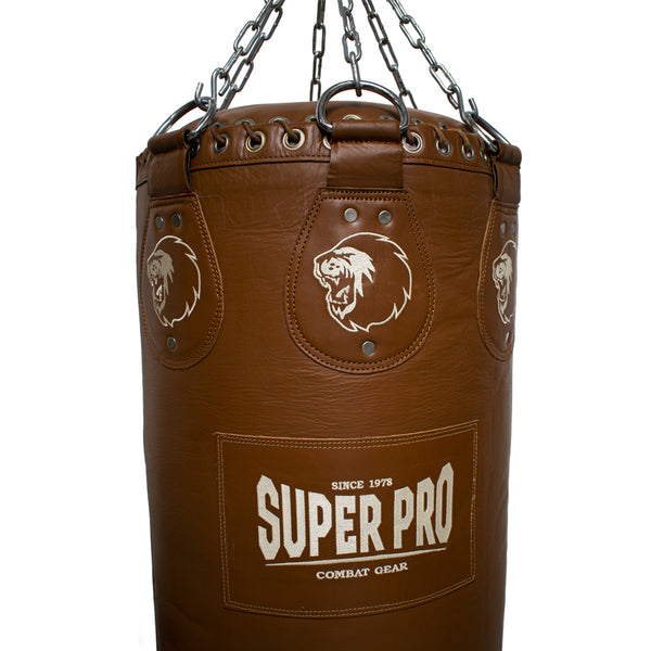 Super Pro Leather Punch Bag Gigantor Classic Bruin 138x42 cm