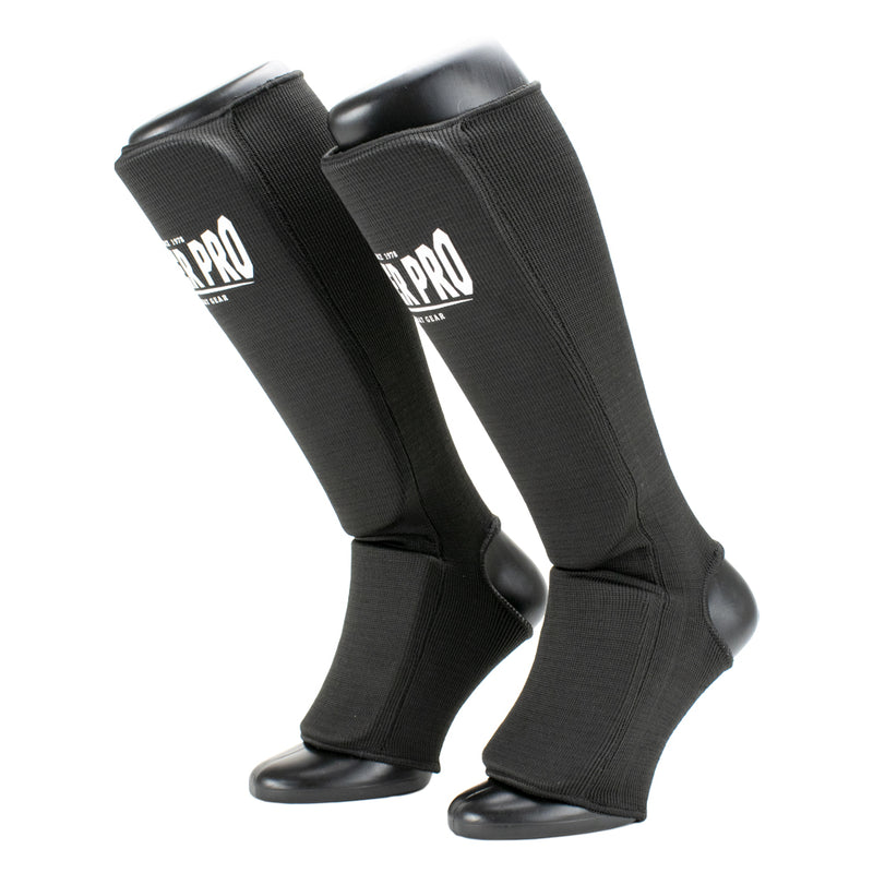 Super Pro Combat Gear Scheenbeschermer Defender Zwart/Wit