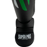 Super Pro Combat Gear Scheenbeschermers No Mercy Zwart/Groen/Zilver