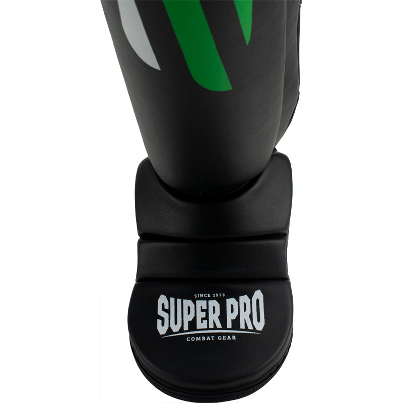 Super Pro Combat Gear Scheenbeschermers No Mercy Zwart/Groen/Zilver