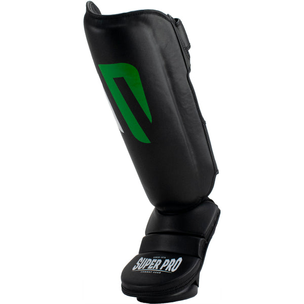 Super Pro Combat Gear Scheenbeschermers No Mercy Zwart/Groen/Zilver