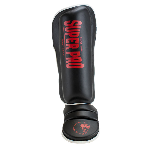 Super Pro Combat Gear Scheenbeschermer Protector SE Zwart/Rood/Wit