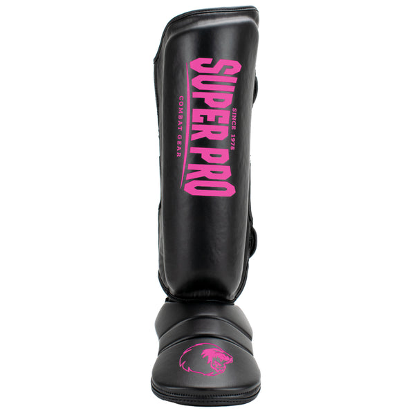 Super Pro Combat Gear Scheenbeschermer Protector Zwart/Roze
