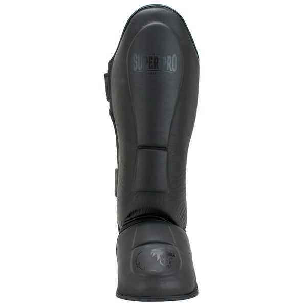 Super Pro Combat Gear Lederen Scheenbeschermer Guardian Grijs