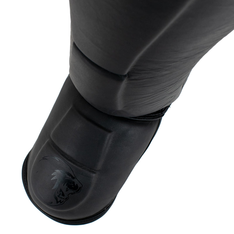 Super Pro Combat Gear Lederen Scheenbeschermer Guardian Grijs