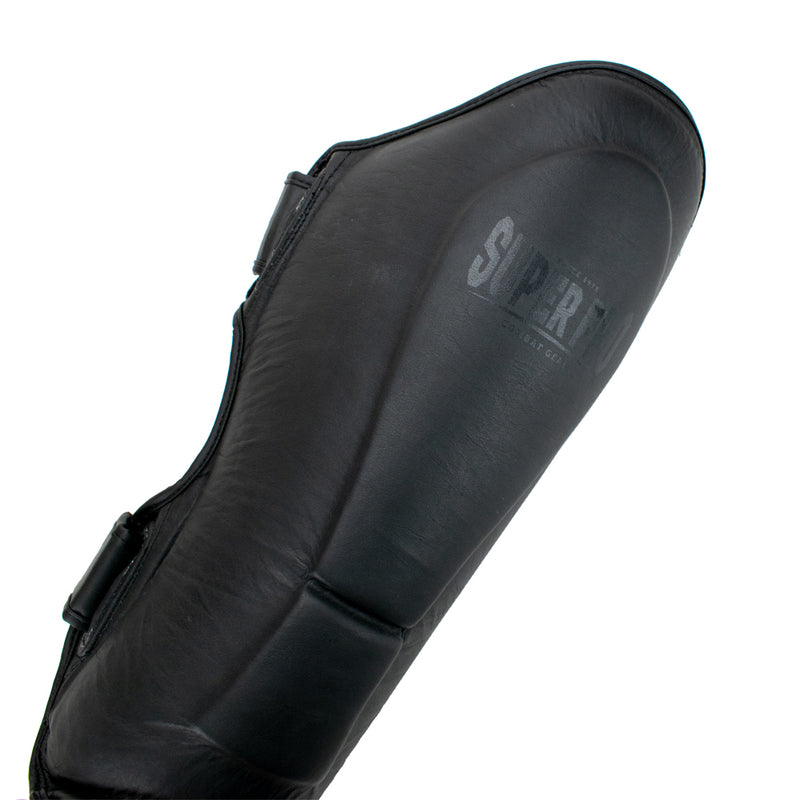 Super Pro Combat Gear Lederen Scheenbeschermer Guardian Grijs