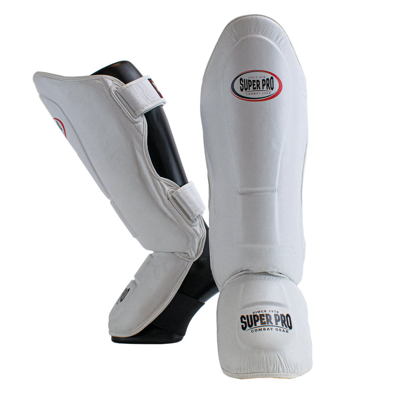 Super Pro Combat Gear Thai-Pro Shin Guard Wit/Zwart
