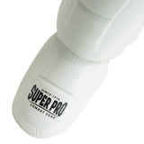 Super Pro Combat Gear Thai-Pro Shin Guard Wit/Zwart