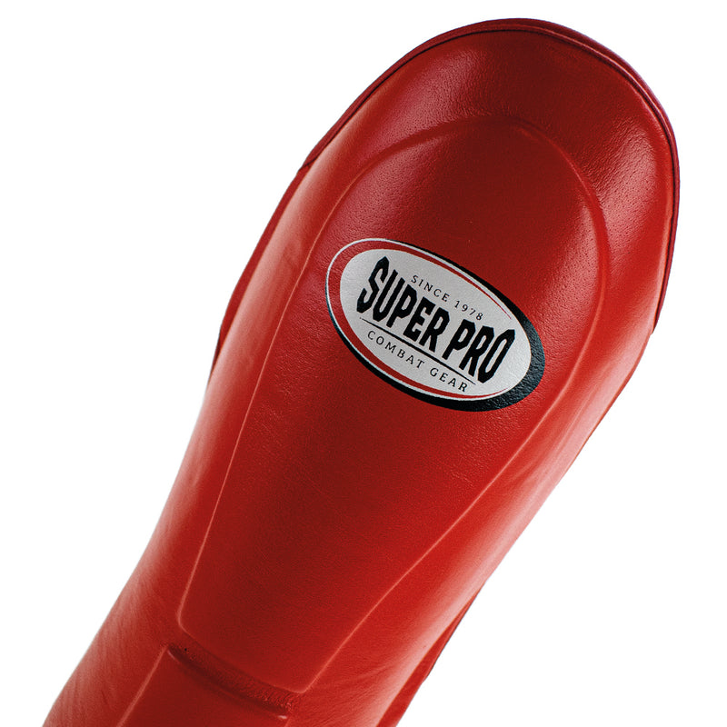 Super Pro Combat Gear Thai-Pro Shin Guard Rood/Zwart