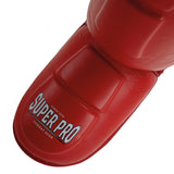 Super Pro Combat Gear Thai-Pro Shin Guard Rood/Zwart