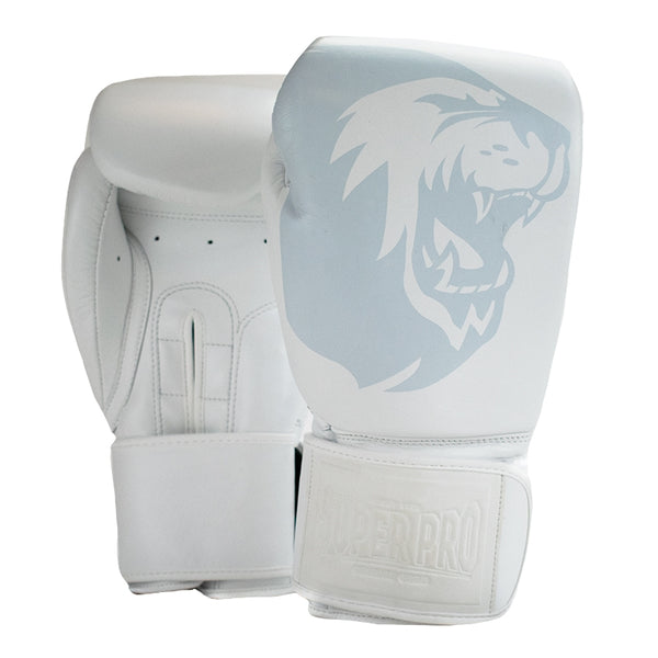 Super Pro Combat Gear Legend Lederen (Kick)bokshandschoenen Wit