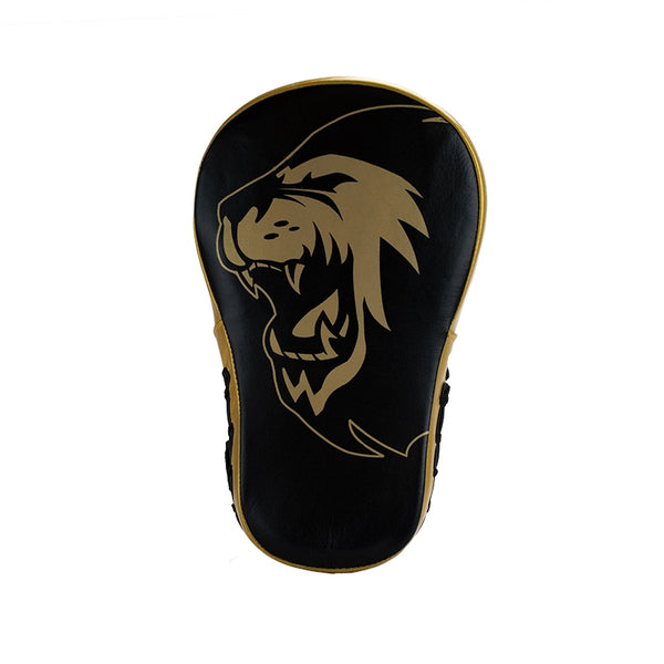 Super Pro Combat Gear Handmitts Long Curved Leder Zwart/Goud