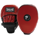 Super Pro Light Weight Gebogen Hook and Jab Pad Zwart/Rood