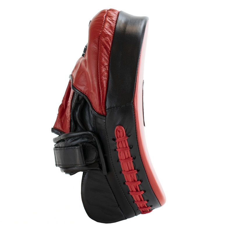Super Pro Light Weight Gebogen Hook and Jab Pad Zwart/Rood