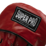 Super Pro Light Weight Gebogen Hook and Jab Pad Zwart/Rood